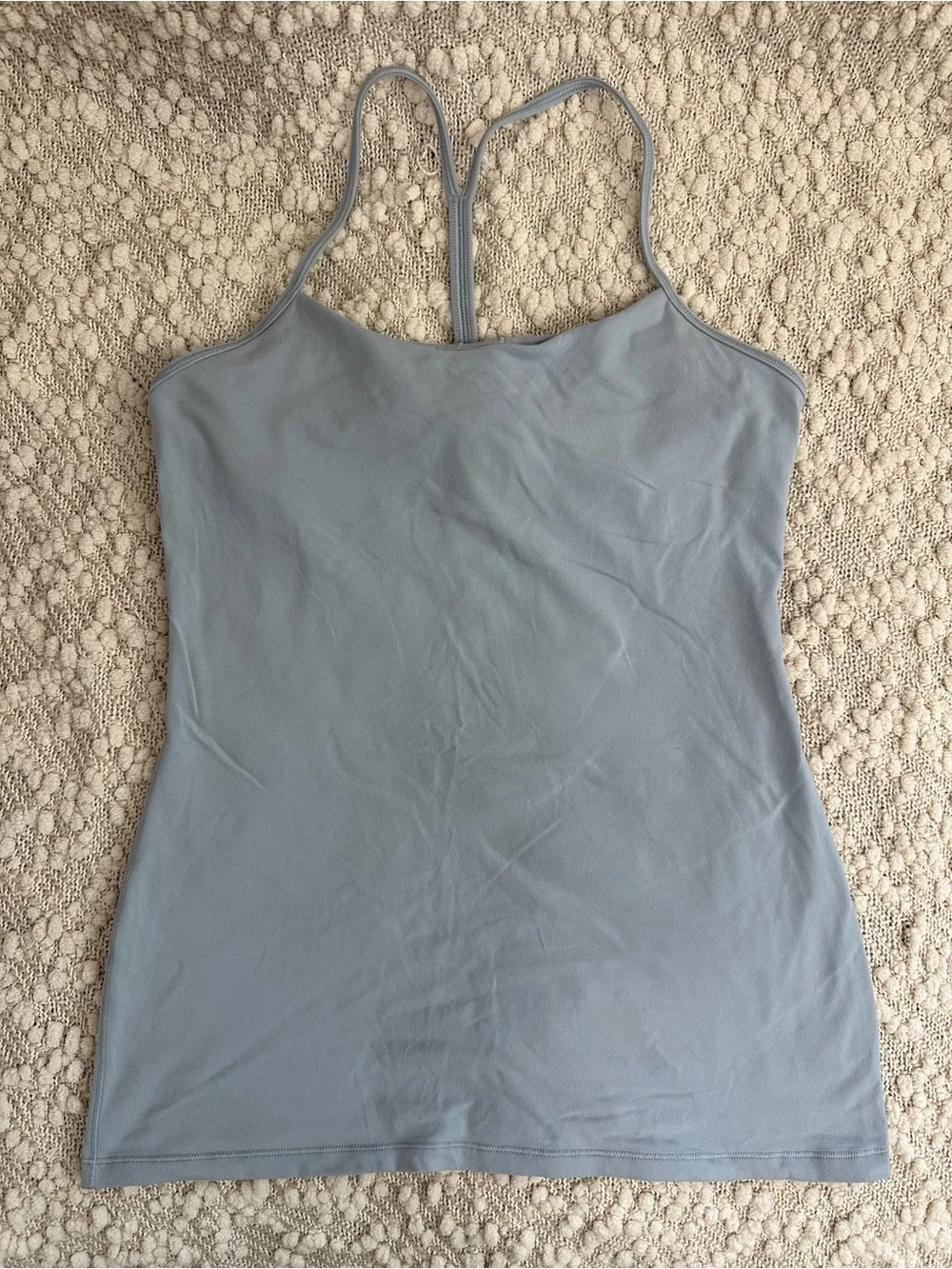 Lululemon Power Pose Tank Top in Hail Size 8 Built-In Shelf Bra W1AMXS
